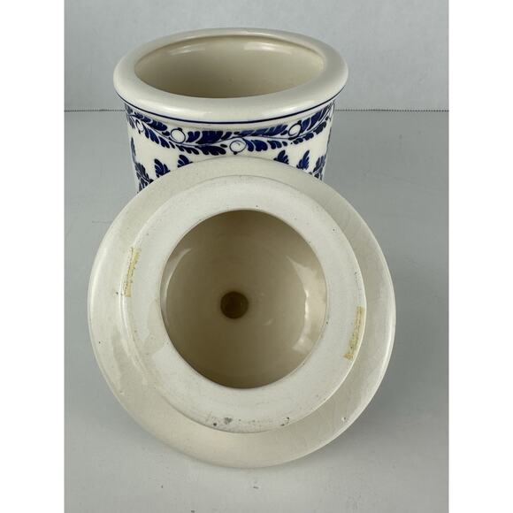 Delft Blue & White Ginger Jar 6.25" Floral Design Hollander Hand Painted - Picture 7 of 10